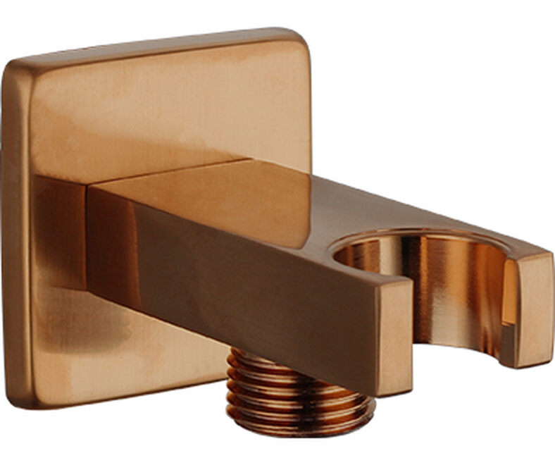 SOPORTE PARED DUCHA CUADRADO COBRE