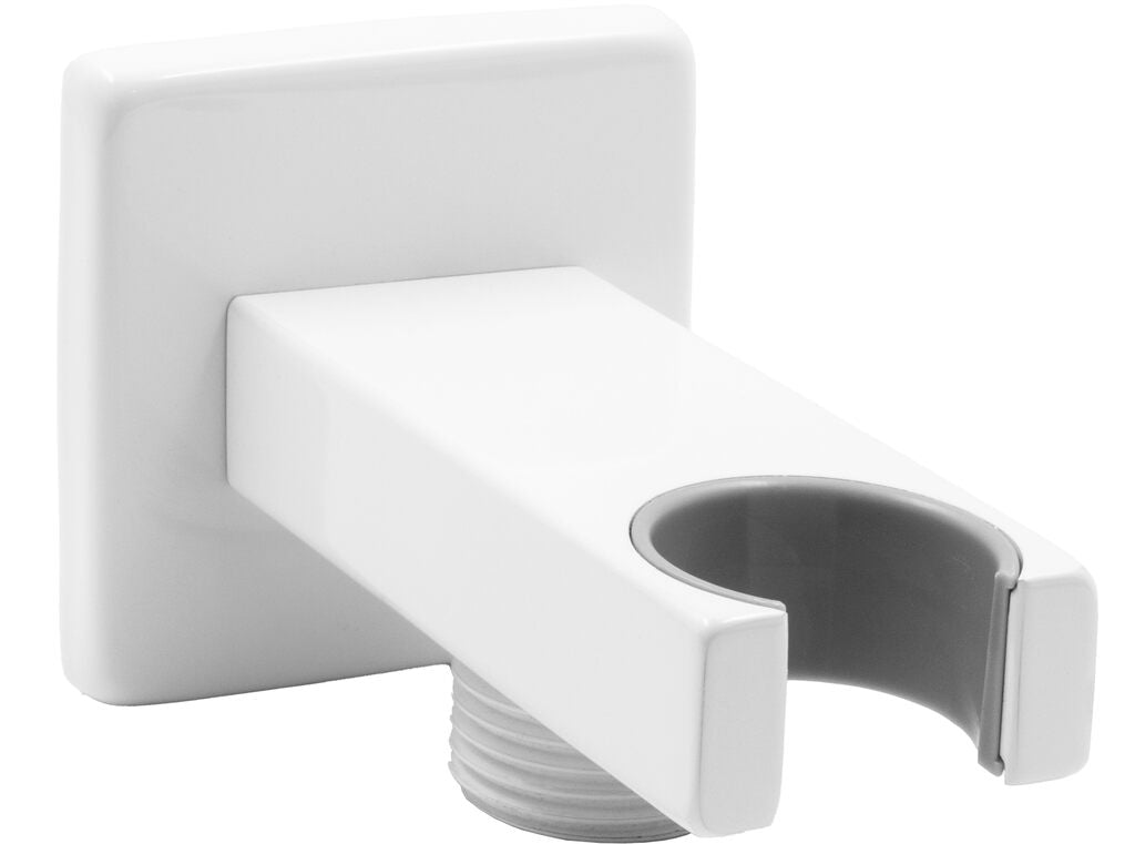SOPORTE PARED DUCHA CUADRADO BLANCO