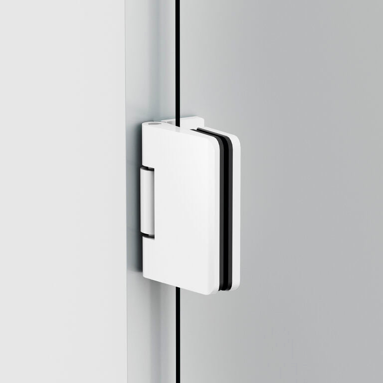 BISAGRA PARA PERFIL/PARED MODELO GLASS ACABADO BLANCO.