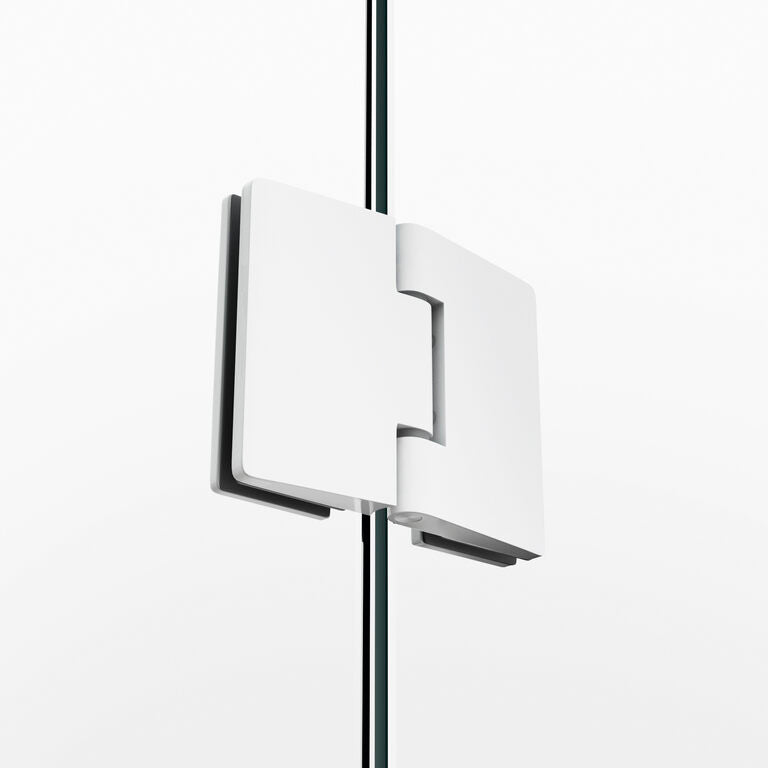 BISAGRA PARA PUERTA MODELO GLASS ACABADO BLANCO.