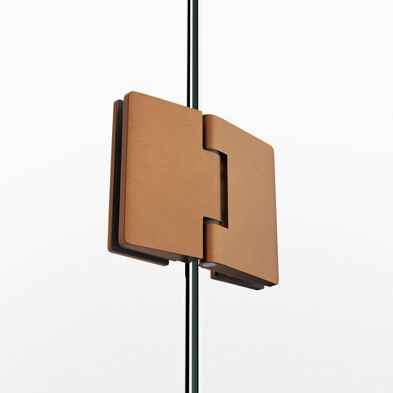 BISAGRA PARA PUERTA MODELO GLASS ACABADO COBRE CEPILLADO.