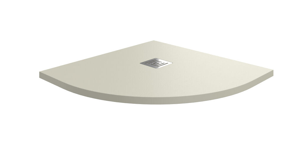 PLATO ARDESIA 80X80 SEMICIRCULAR BEIGE