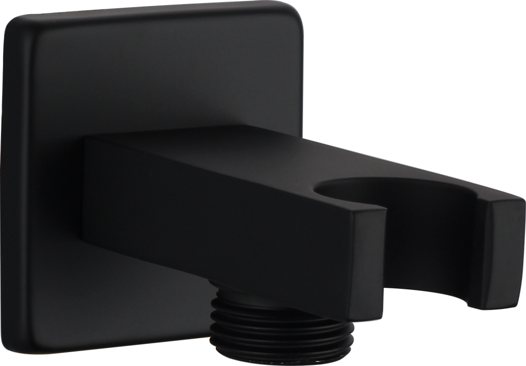 SOPORTE PARED DUCHA CUADRADO NEGRO